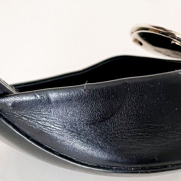 Roger Vivier Black Leather Chips D'orsay Buckle Pumps Size 35.5 - Picture 11 of 14